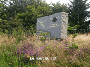 Photo du mémorial en l'honneur des Commandos de France au Haut-du-Tôt